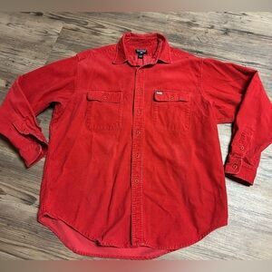 Polo Jeans Co. Ralph Lauren Red Corduroy Shirt